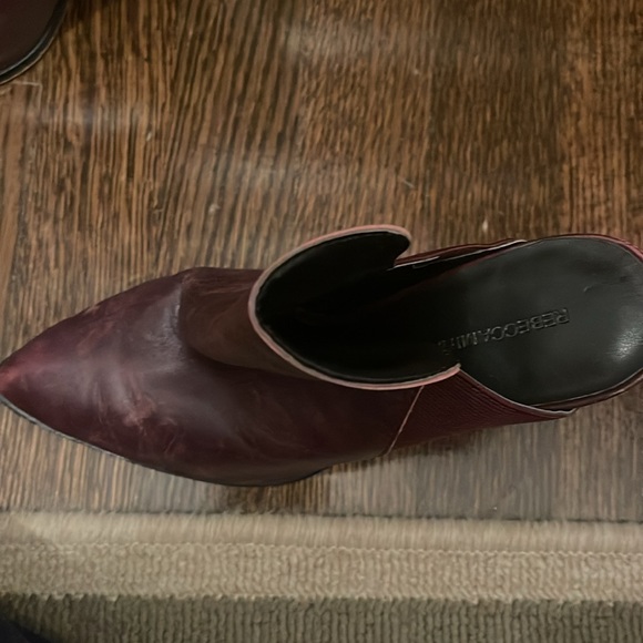 Rebecca Minkoff wine colored slides beautiful Rich leather - Picture 2 of 7